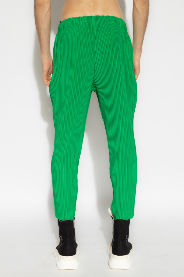 HOMME PLISSE ISSEI MIYAKE パンツ イエローグリーン
